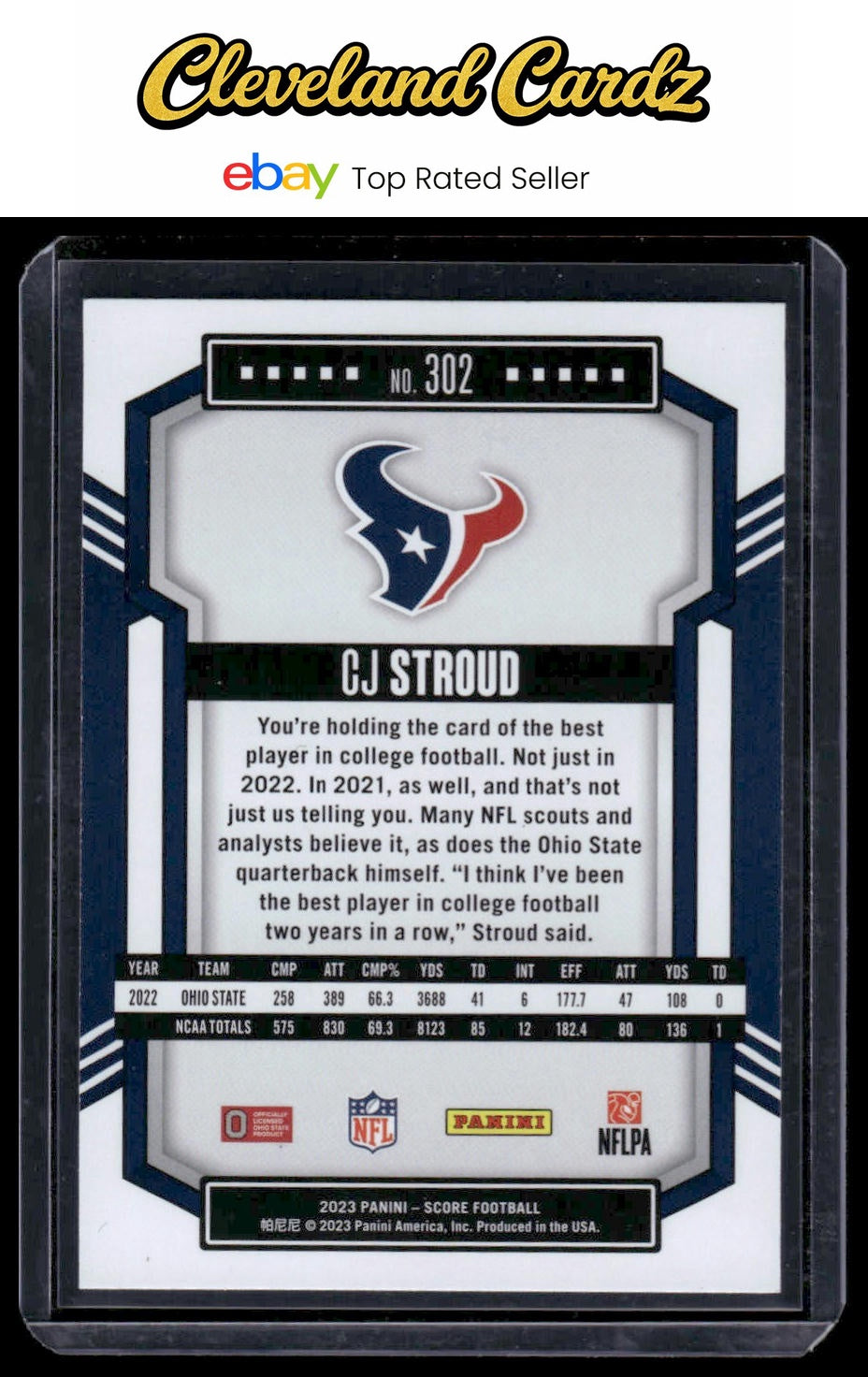 2023 Score #302 C.J. Stroud RC