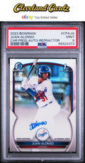 2023 Bowman Chrome Prospect Autographs Juan Alonso Refractor PSA 9 #/499