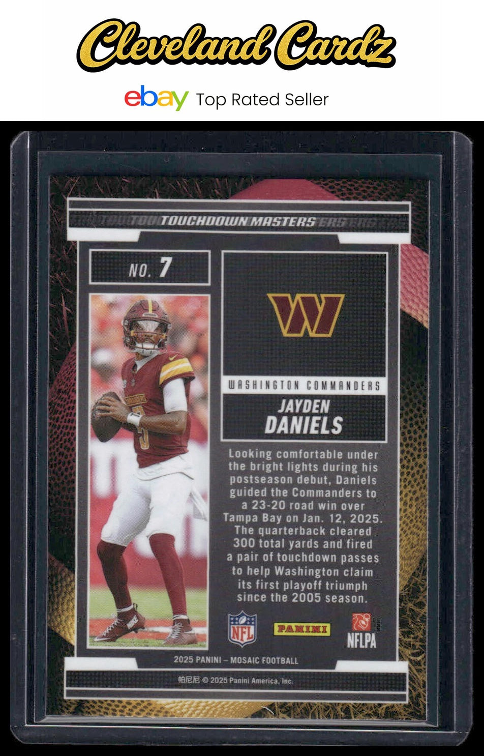 2025 Panini Mosaic #7 Jayden Daniels Touchdown Masters