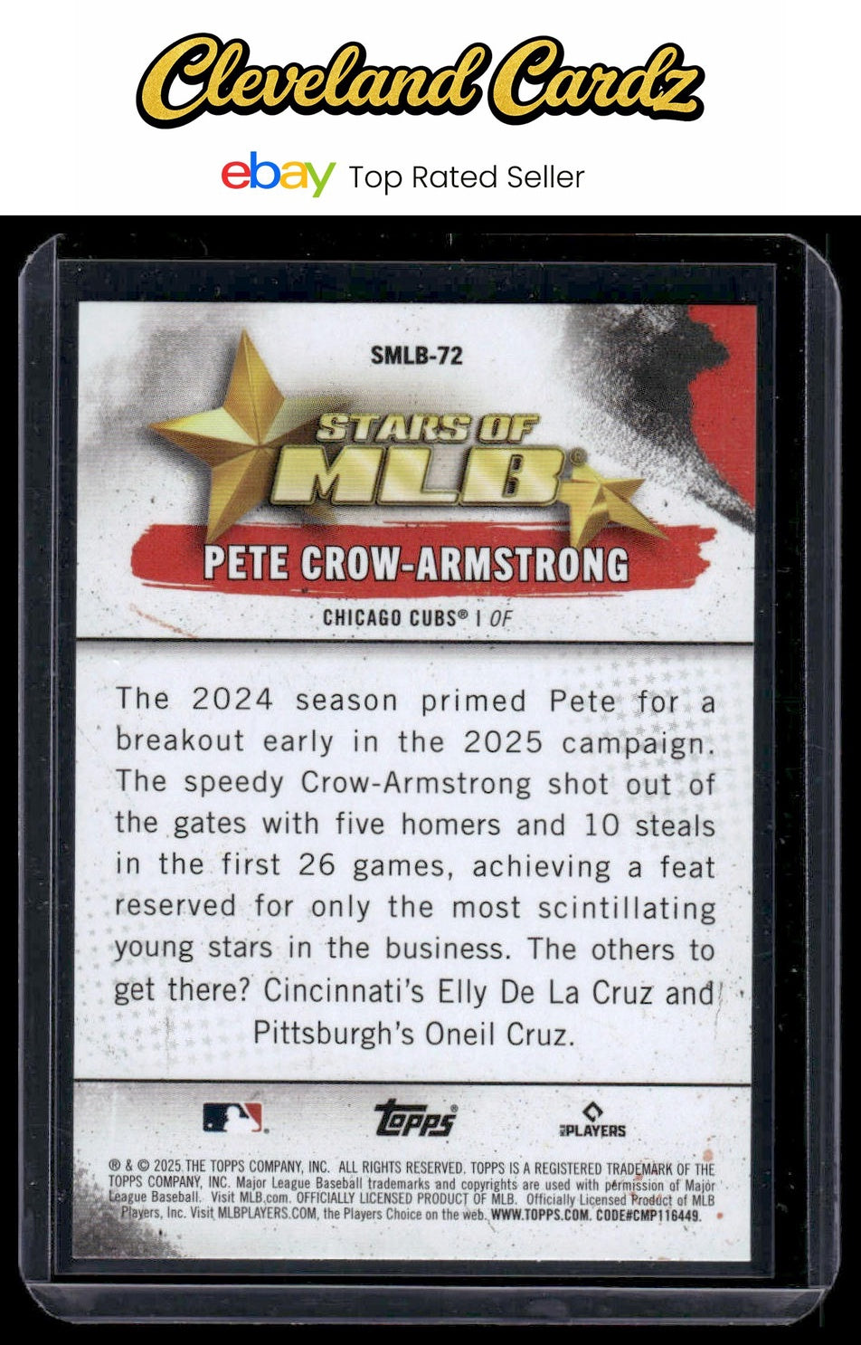 2025 Topps Update #SMLB-72 Pete Crow-Armstrong Stars of MLB