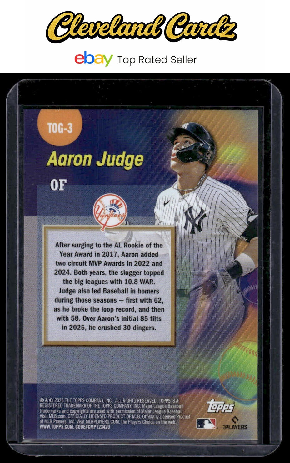 2026 Topps #TOG-3 Aaron Judge Titans of the Game