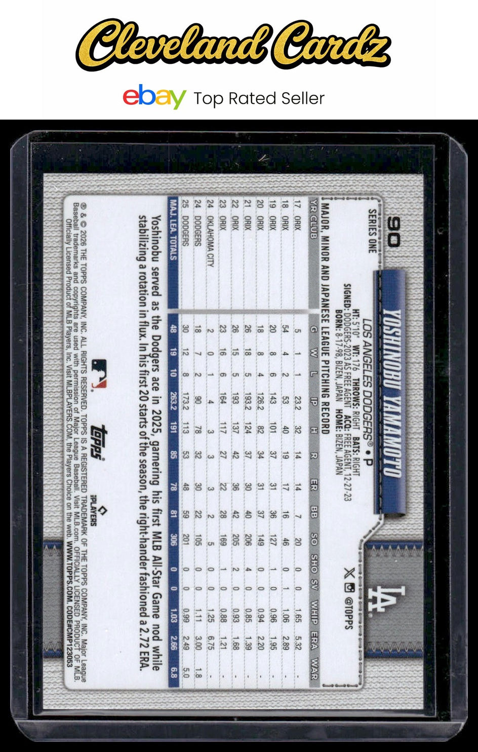 2026 Topps #90 Yoshinobu Yamamoto