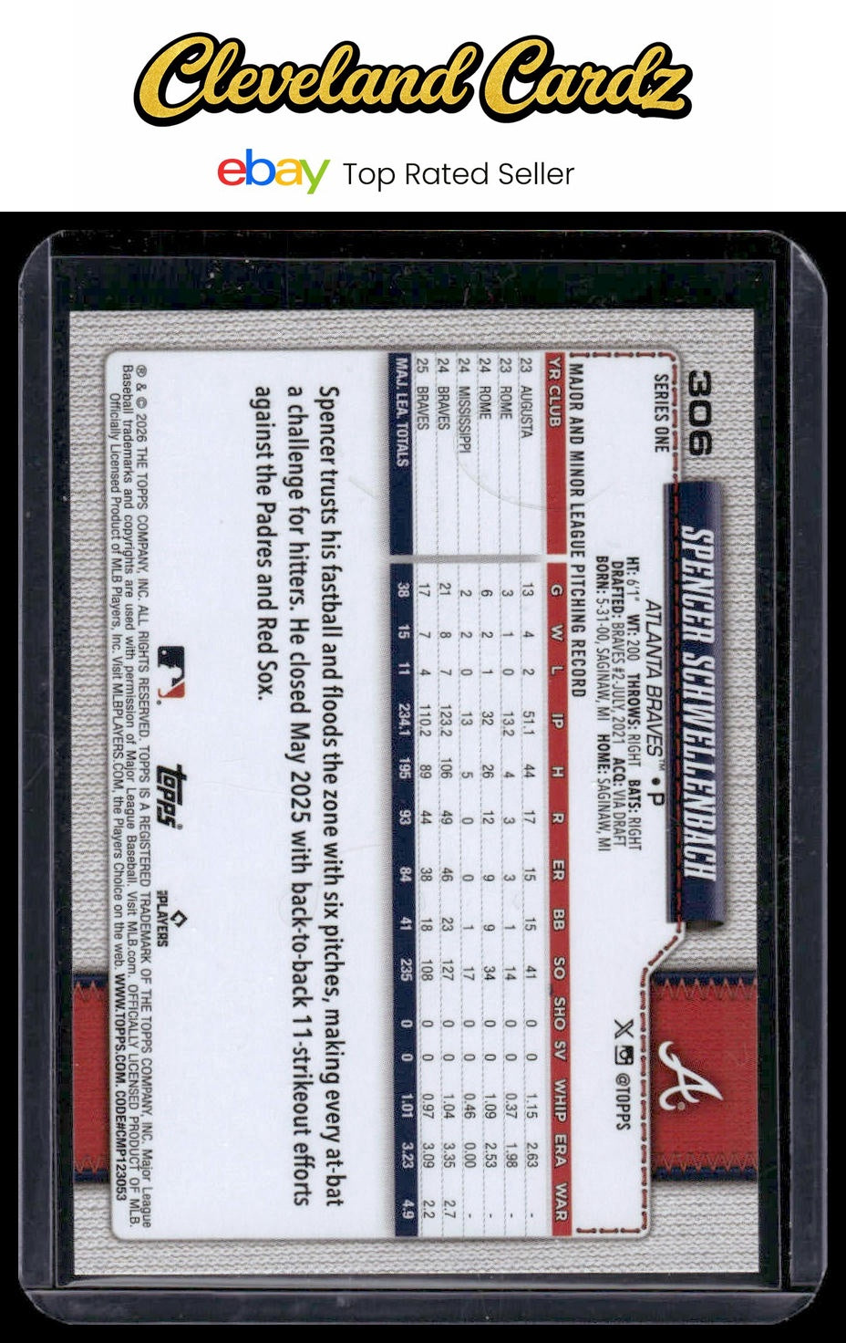 2026 Topps #306 Spencer Schwellenbach
