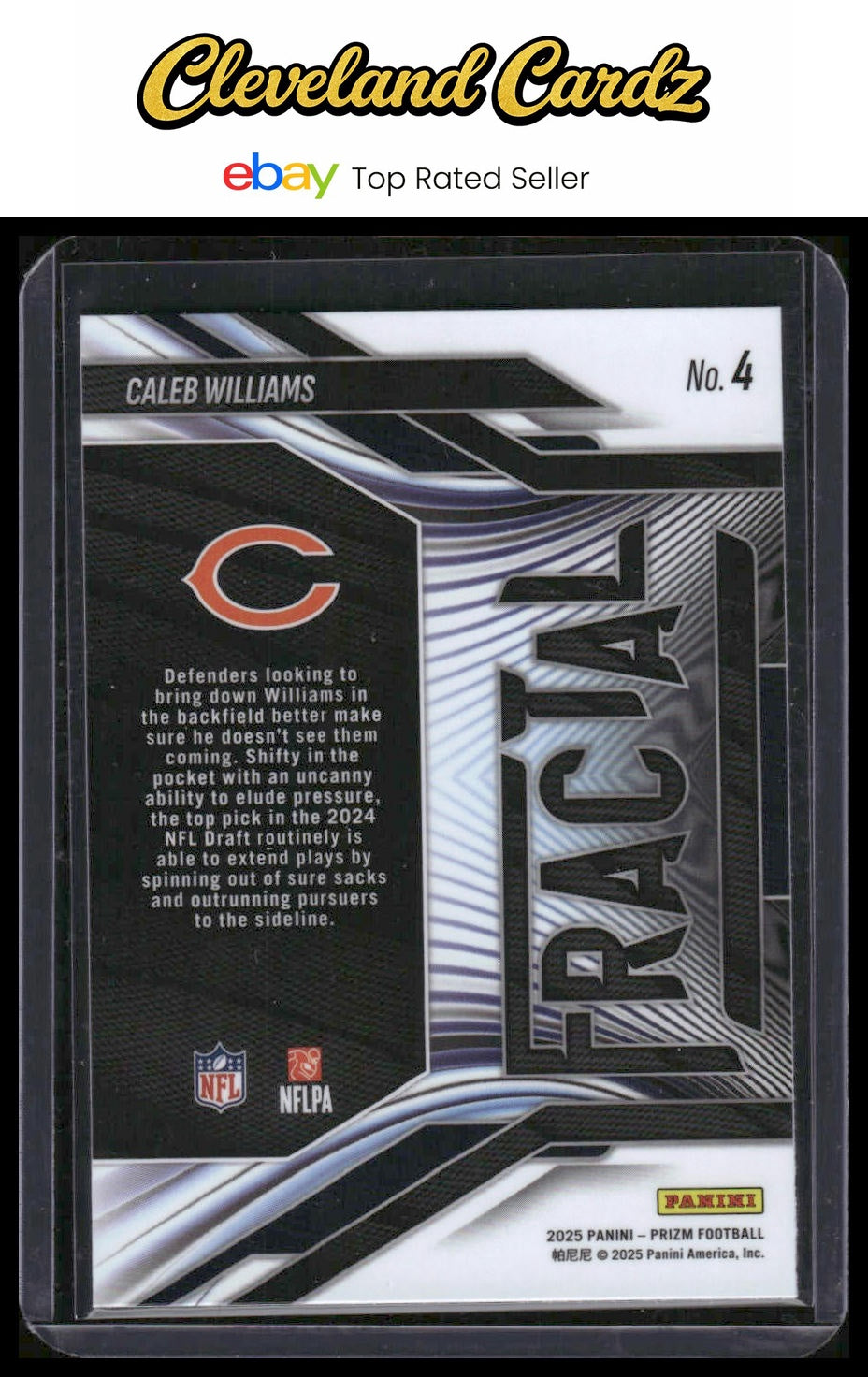 2025 Panini Prizm #4 Caleb Williams Fractal