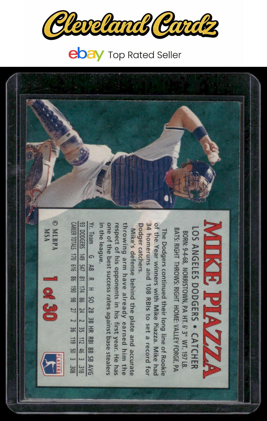 1994 Post Cereal #1 Mike Piazza