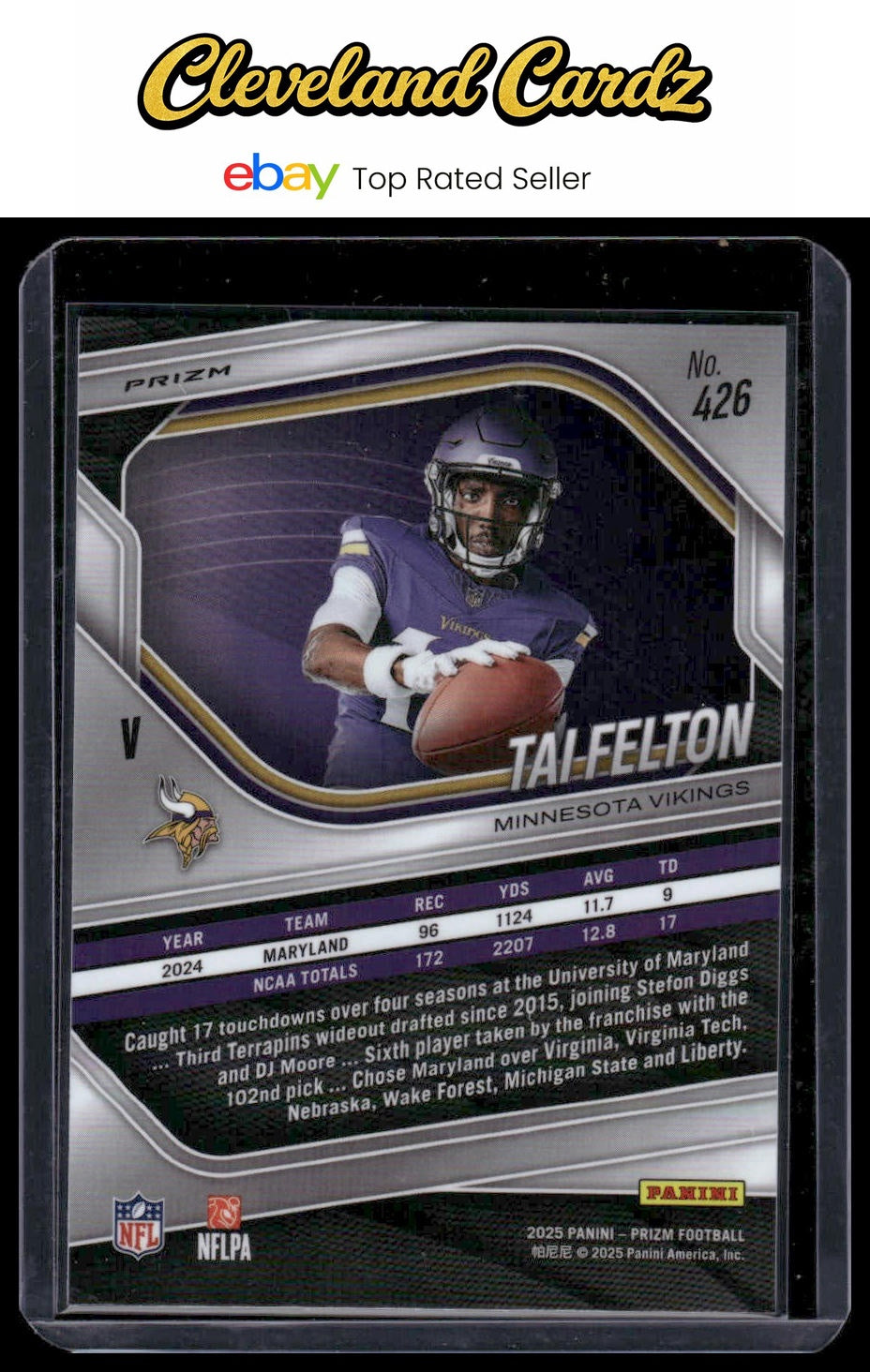 2025 Panini Prizm #426 Tai Felton Silver Prizm