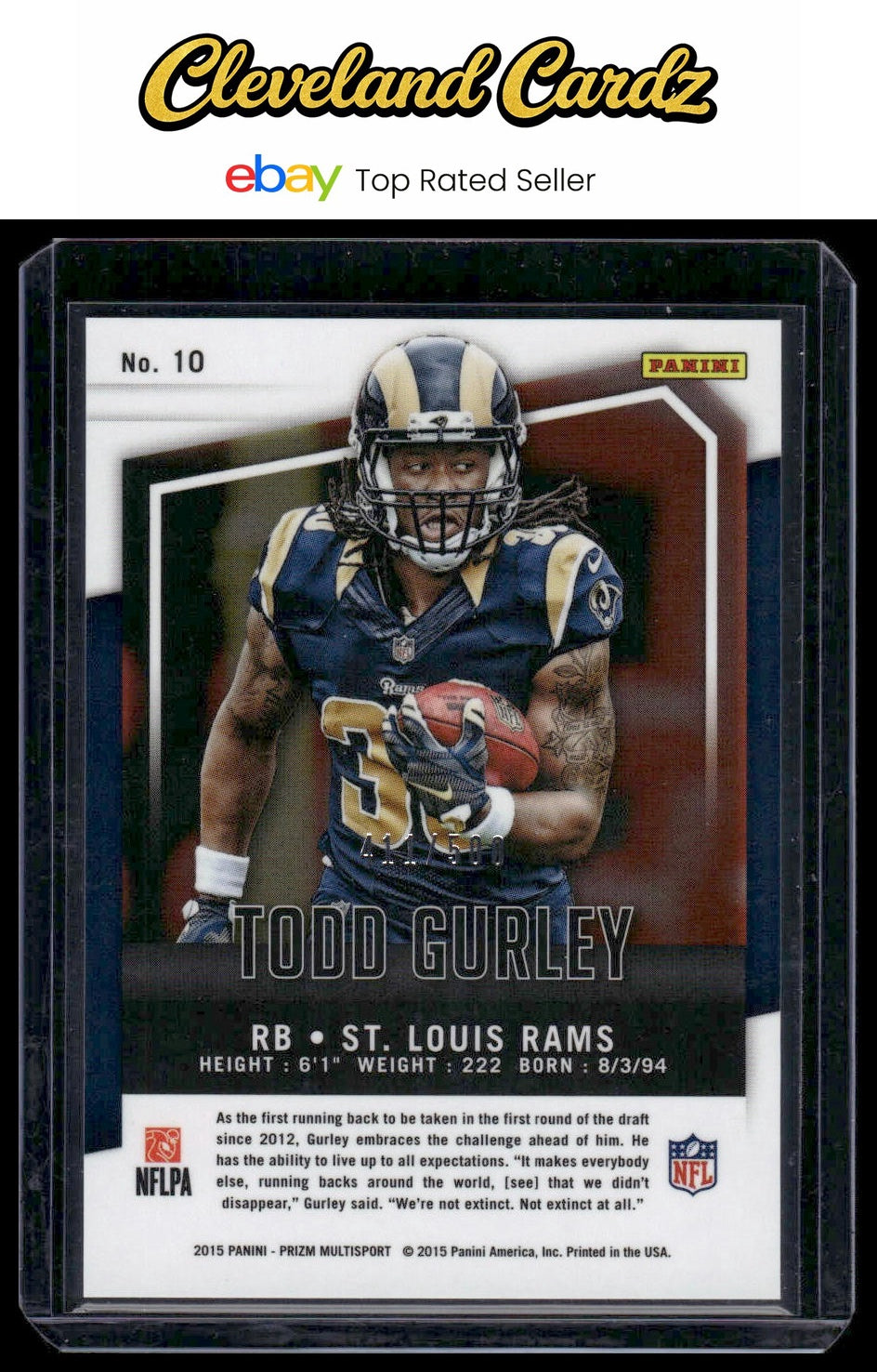2015 Panini Prizm Cyber Monday #10 Todd Gurley #/500
