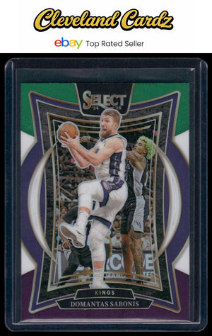 2023-24 Panini Select #25 Domantas Sabonis Green White Purple Prizms