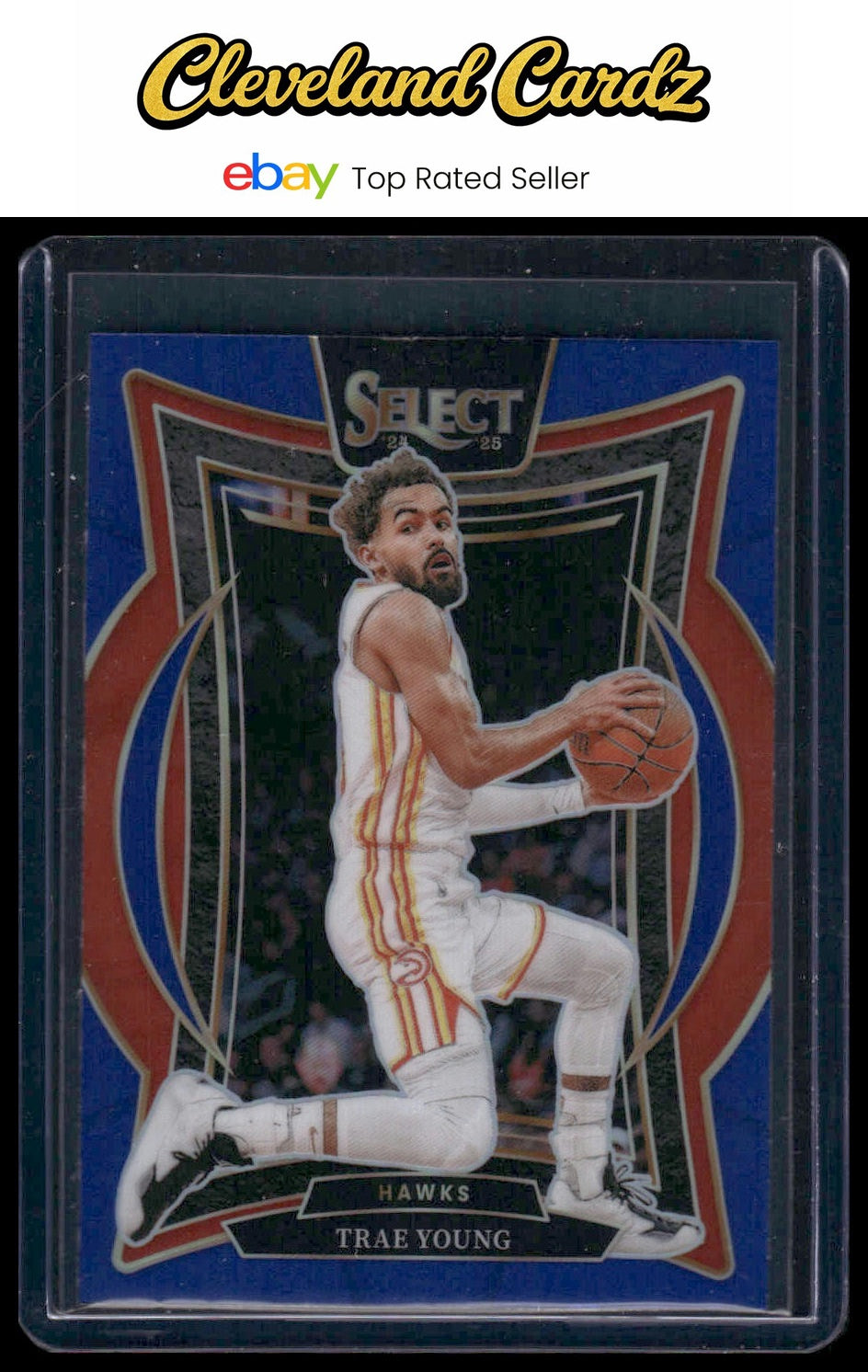 2024-25 Panini Select #63 Trae Young Blue Prizm