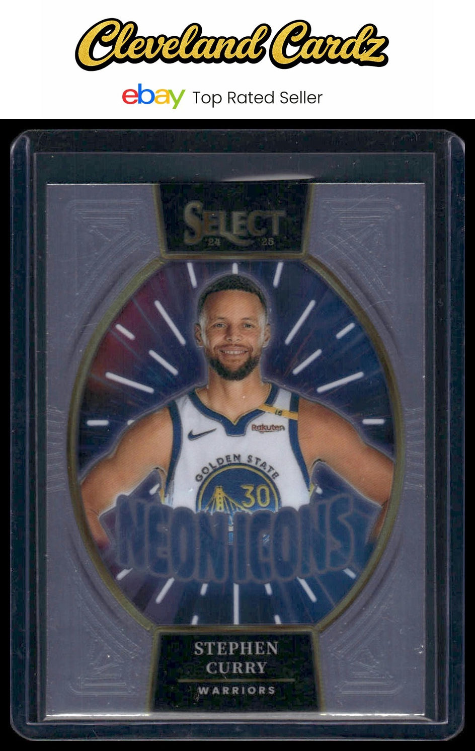 2024-25 Panini Select #20 Stephen Curry Neon Icons