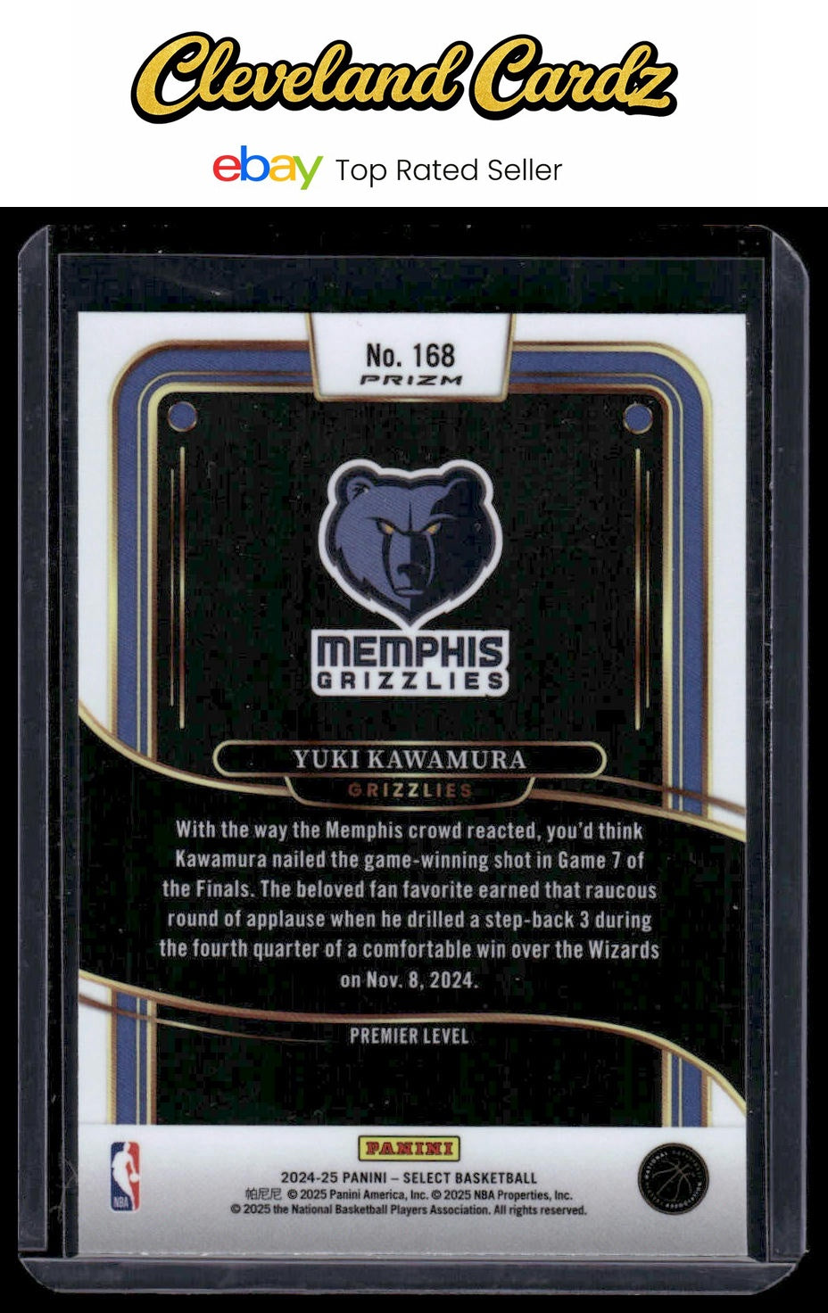2024-25 Panini Select #168 Yuki Kawamura Orange Flash Prizm