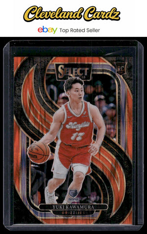 2024-25 Panini Select #168 Yuki Kawamura Orange Flash Prizm