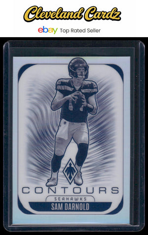 2025 Panini Phoenix #29 Sam Darnold Contours Silver Prizm