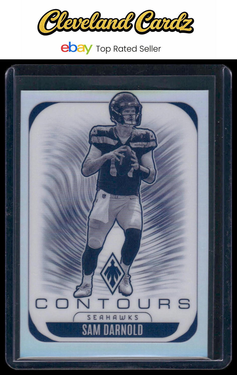 2025 Panini Phoenix #29 Sam Darnold Contours Silver Prizm
