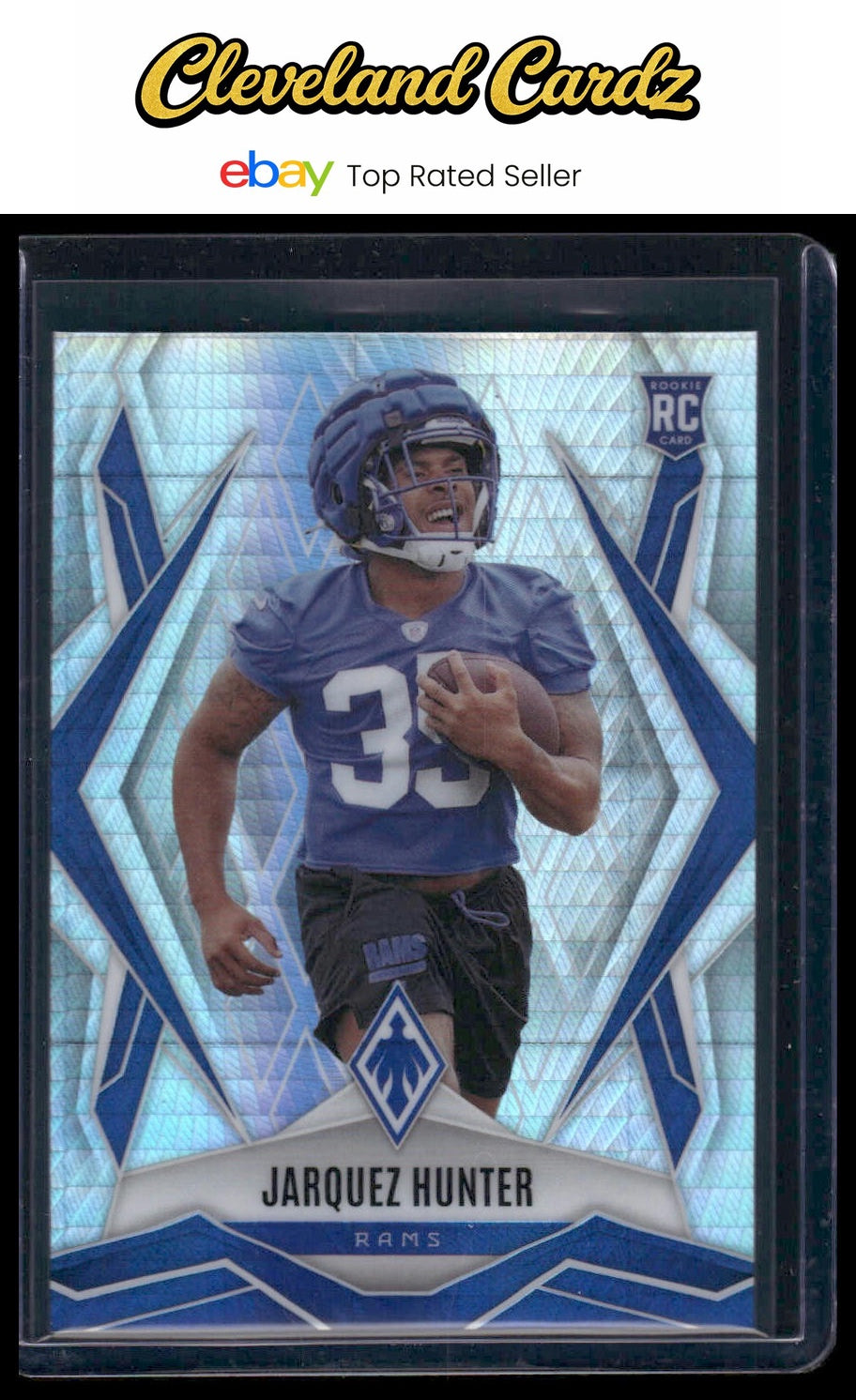 2025 Panini Phoenix #232 Jarquez Hunter Silver Hyper Prizm RC