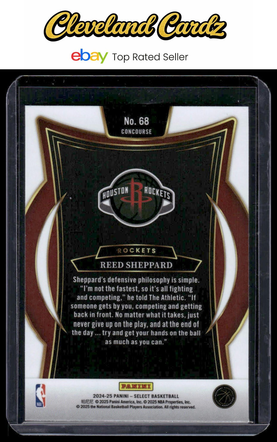 2024-25 Panini Select #68 Reed Sheppard Blue