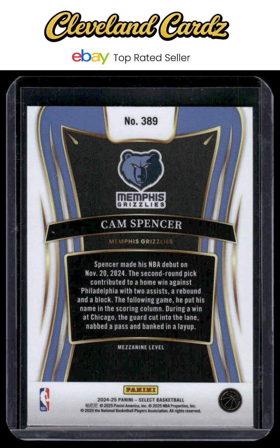 2024-25 Panini Select #389 Cam Spencer