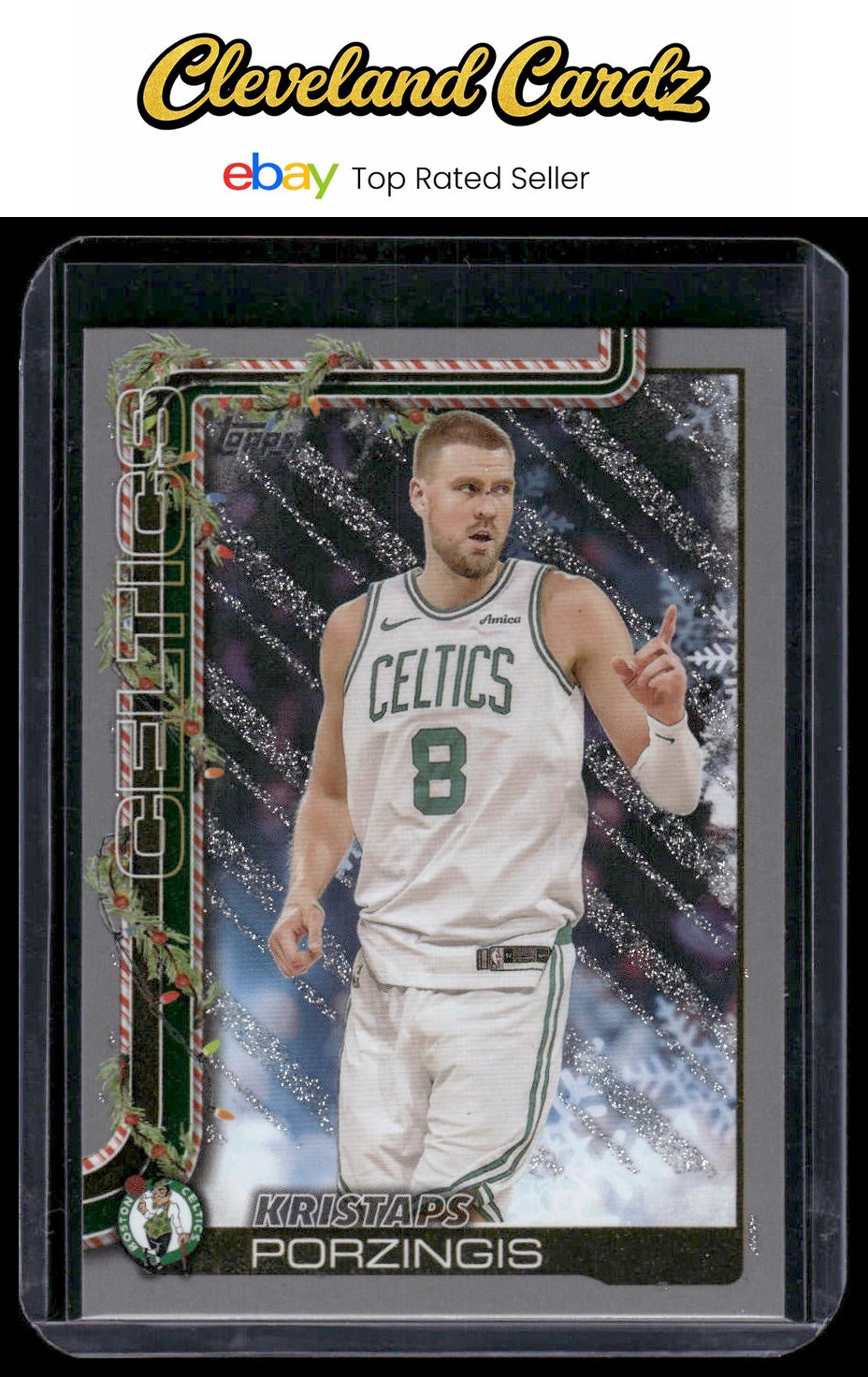 2025-26 Topps Holiday #H3 Kristaps Porzingis Glitter Holiday