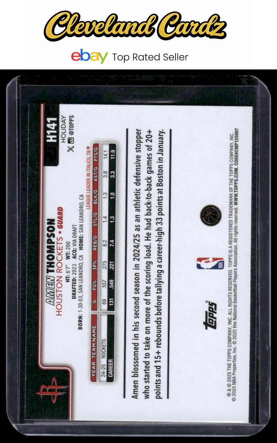 2025 Topps Holiday #H141 Jordan Lawlar Light Blue & White Glitter Holiday