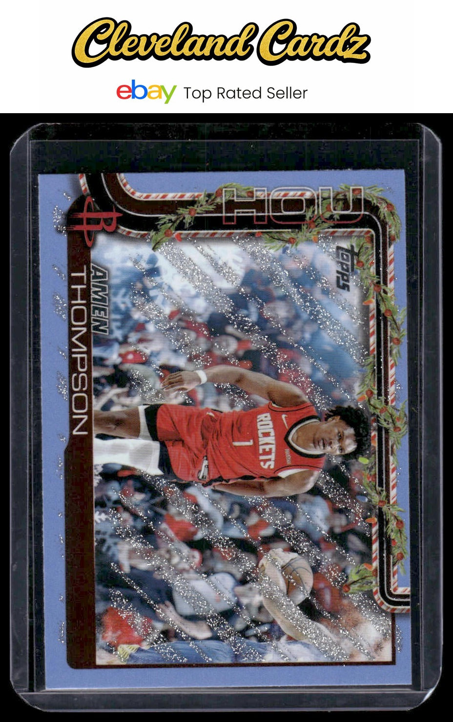 2025 Topps Holiday #H141 Jordan Lawlar Light Blue & White Glitter Holiday