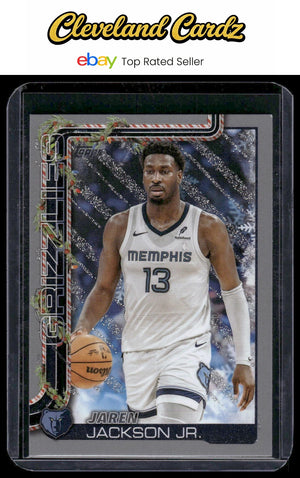 2025-26 Topps Holiday #H148 Jaren Jackson Jr. Glitter Holiday