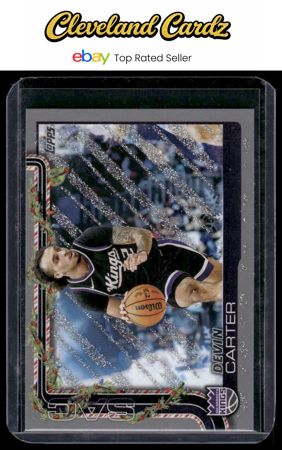 2025-26 Topps Holiday #H132 Devin Carter Glitter Holiday