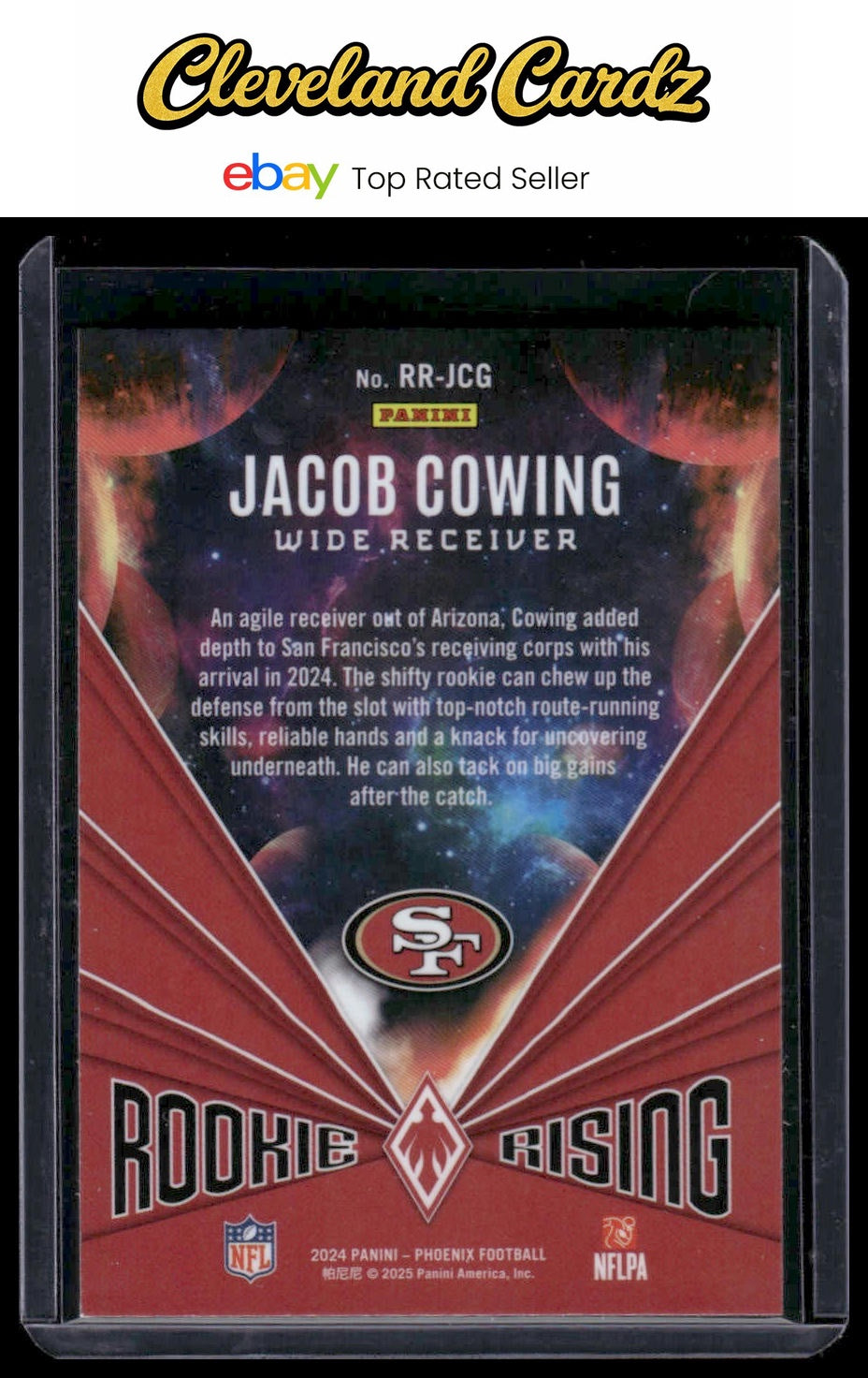 2024 Panini Phoenix #RR-JCG Jacob Cowing Rookie Rising Lazer RC
