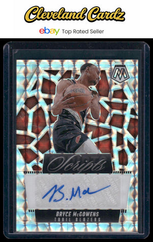 2024-25 Panini Mosaic #MS-BMG Bryce McGowens Scripts Auto Mosaic Prizm