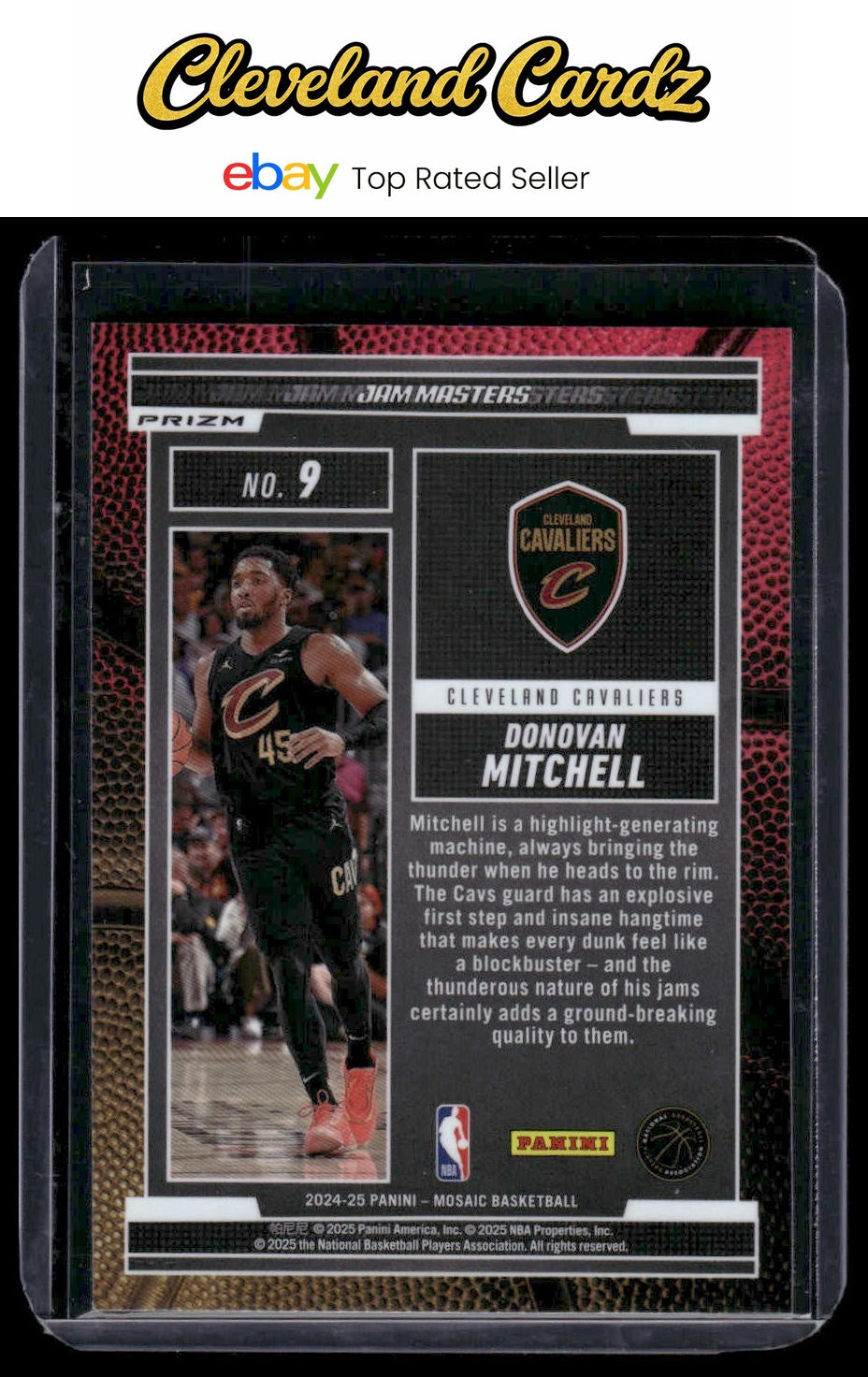 2024-25 Panini Mosaic #9 Donovan Mitchell Jam Masters Mosaic
