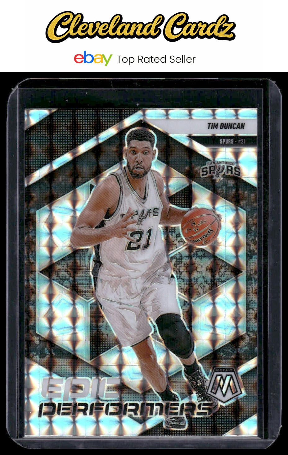 2024-25 Panini Mosaic #19 Tim Duncan Epic Performers Mosaic