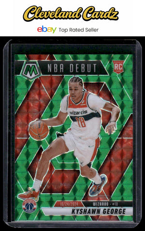 2024-25 Panini Mosaic #256 Kyshawn George Green Mosaic RC