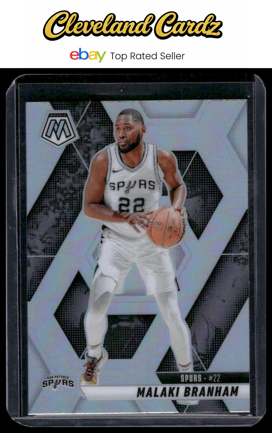 2024-25 Panini Mosaic #95 Malaki Branham Silver Prizm