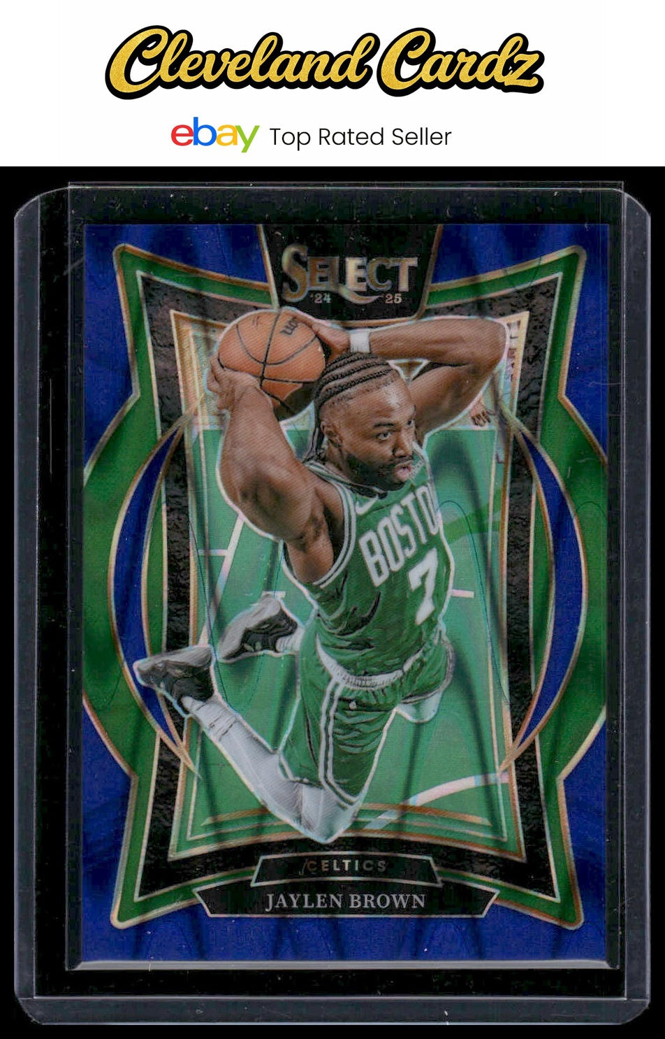 2024-25 Panini Select #29 Jaylen Brown Blue Tectonic Prizm #/99