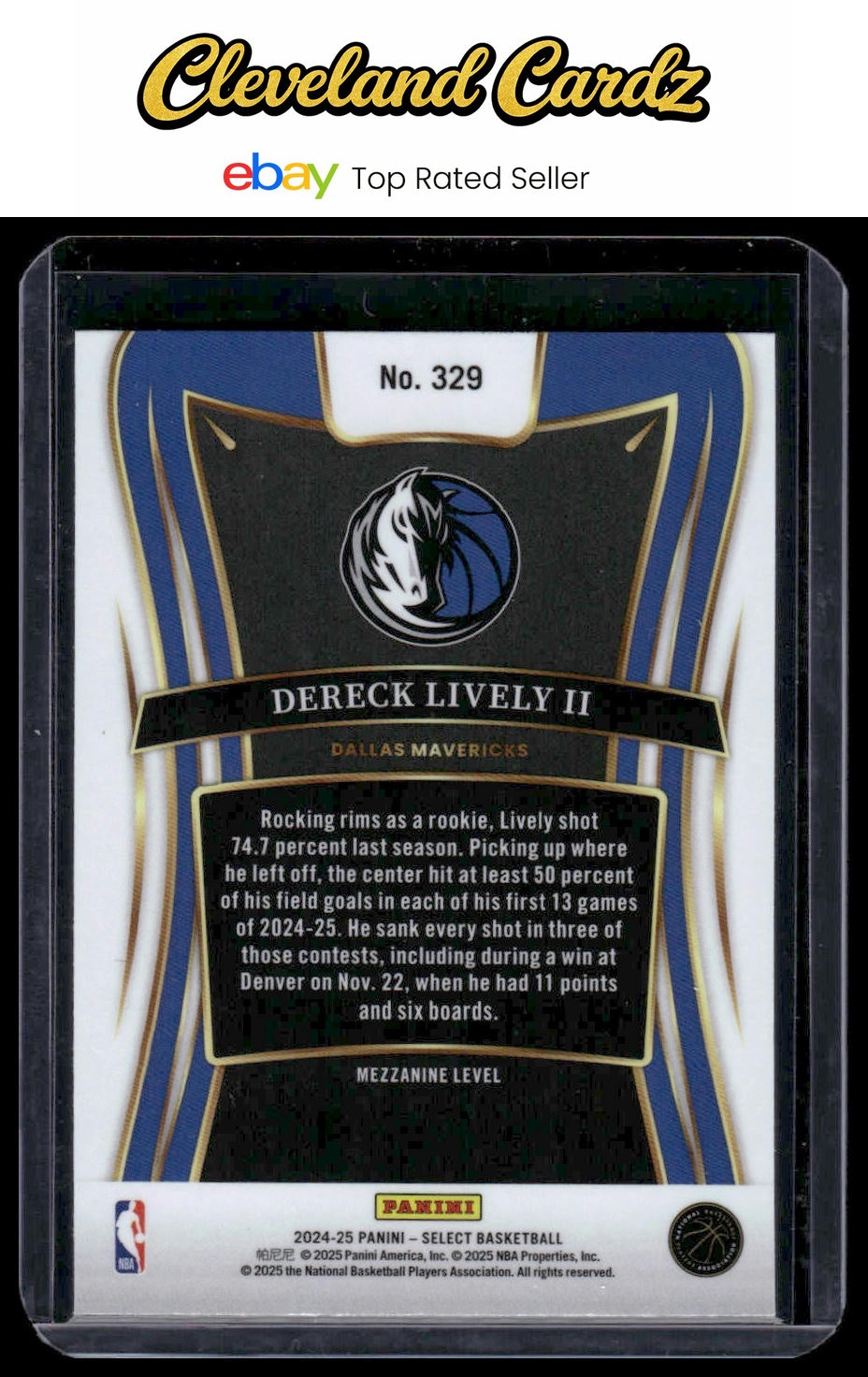 2024-25 Panini Select #329 Dereck Lively II