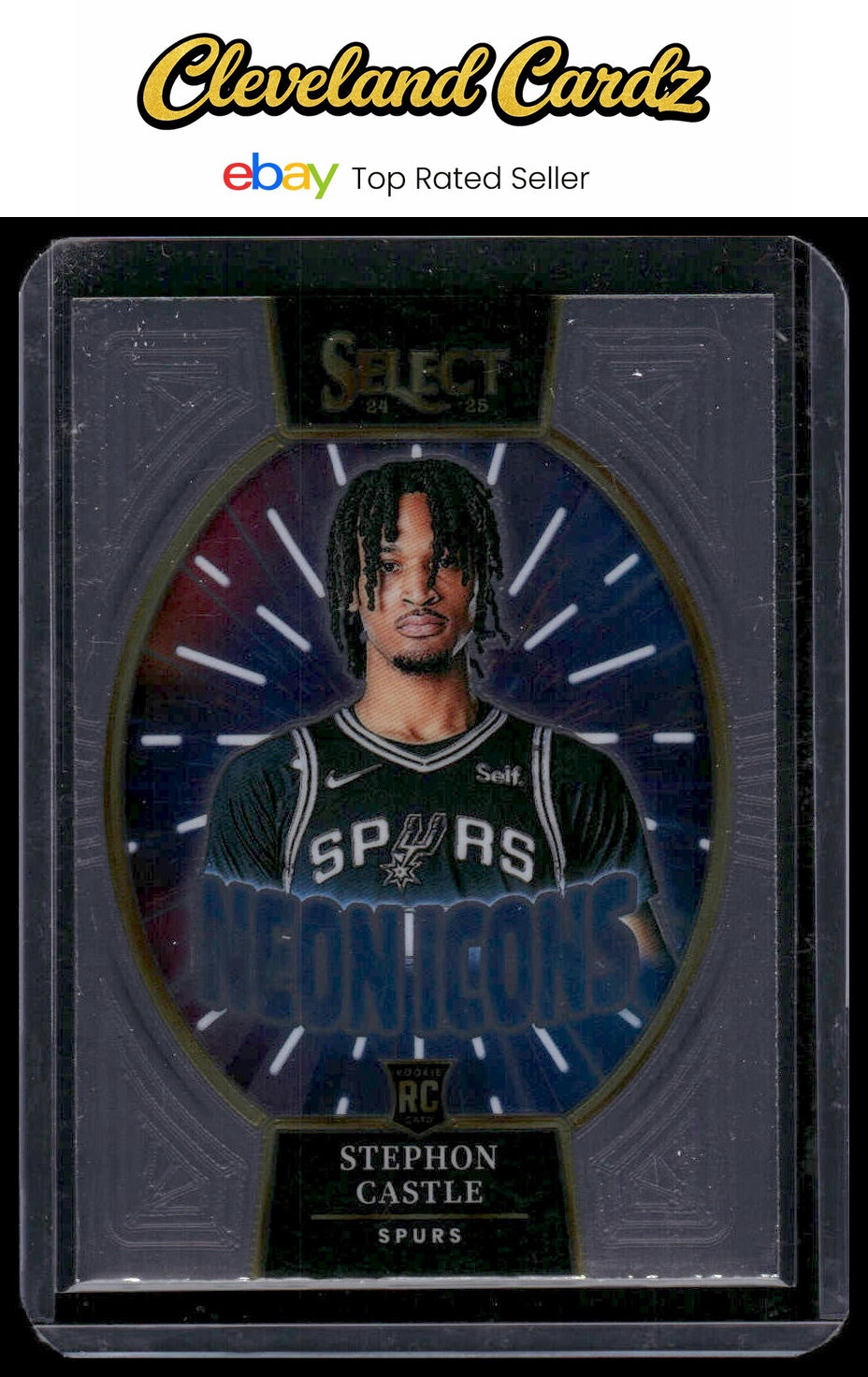 2024-25 Panini Select #3 Stephon Castle Neon Icons