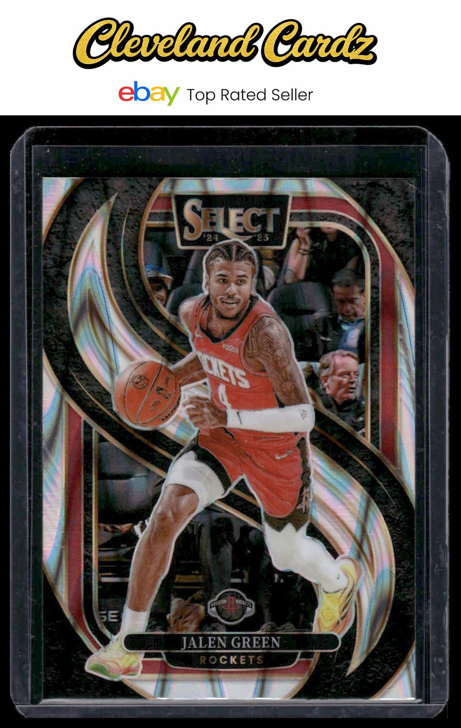 2024-25 Panini Select #116 Jalen Green Silver Tectonic Prizm