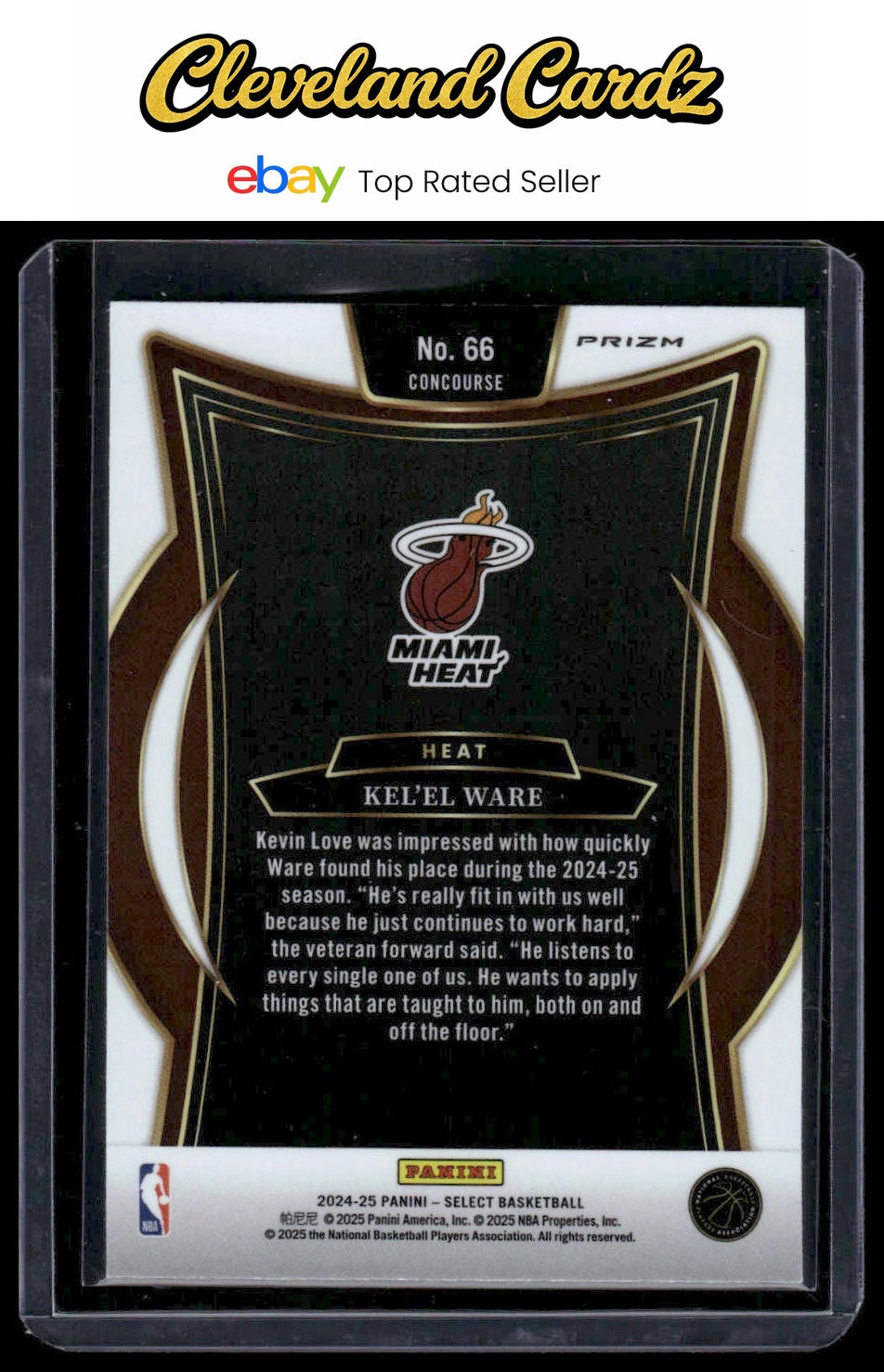 2024-25 Panini Select #66 Kel'el Ware Tectonic Prizm RC