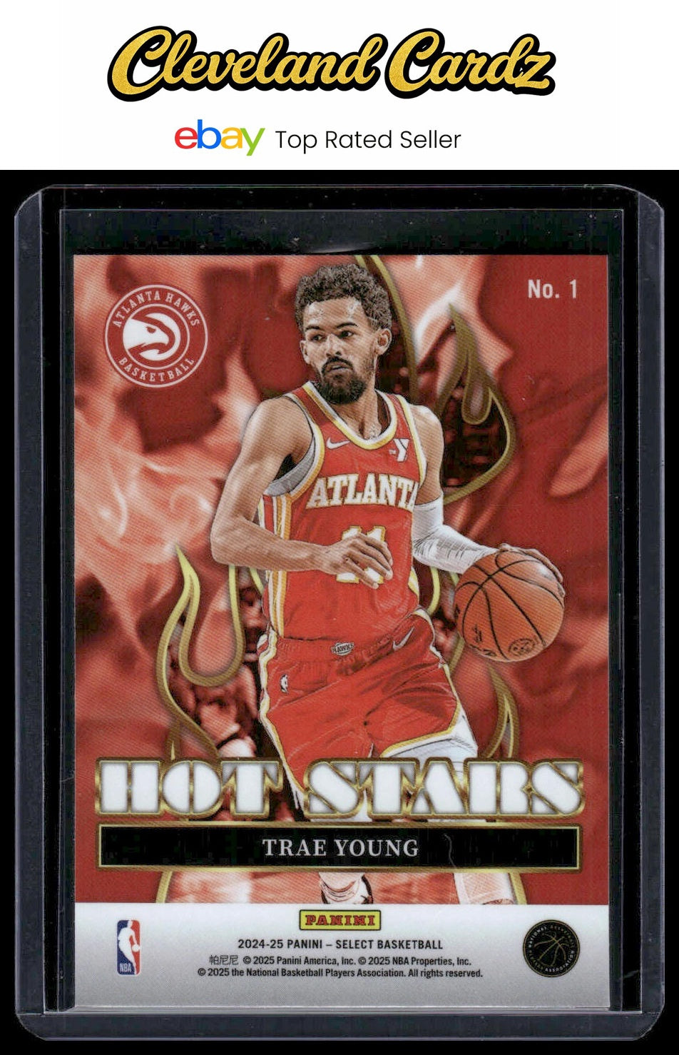 2024-25 Panini Select #1 Trae Young Hot Stars