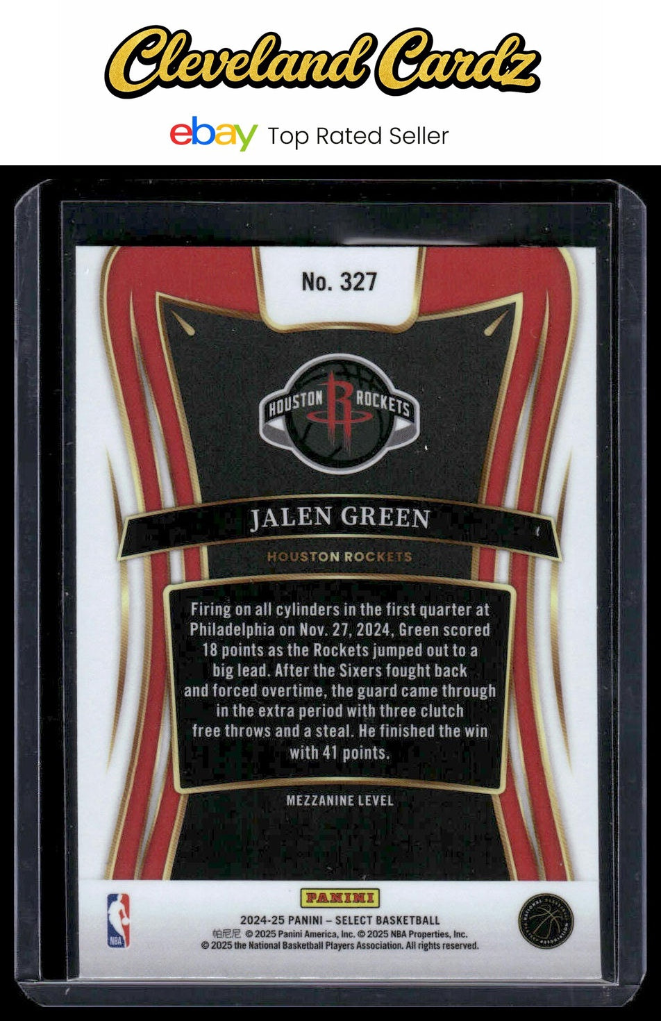 2024-25 Panini Select #327 Jalen Green