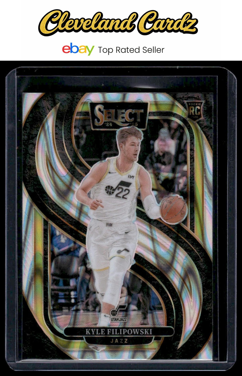 2024-25 Panini Select #170 Kyle Filipowski Silver Tectonic Prizm RC