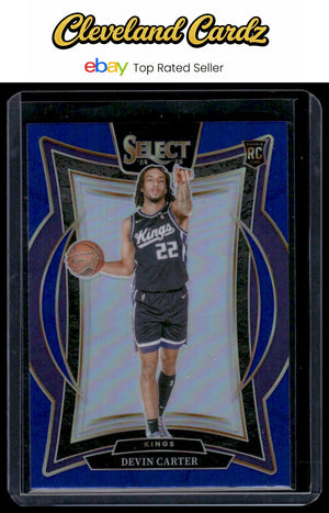 2024-25 Panini Select #92 Devin Carter Blue Prizm RC