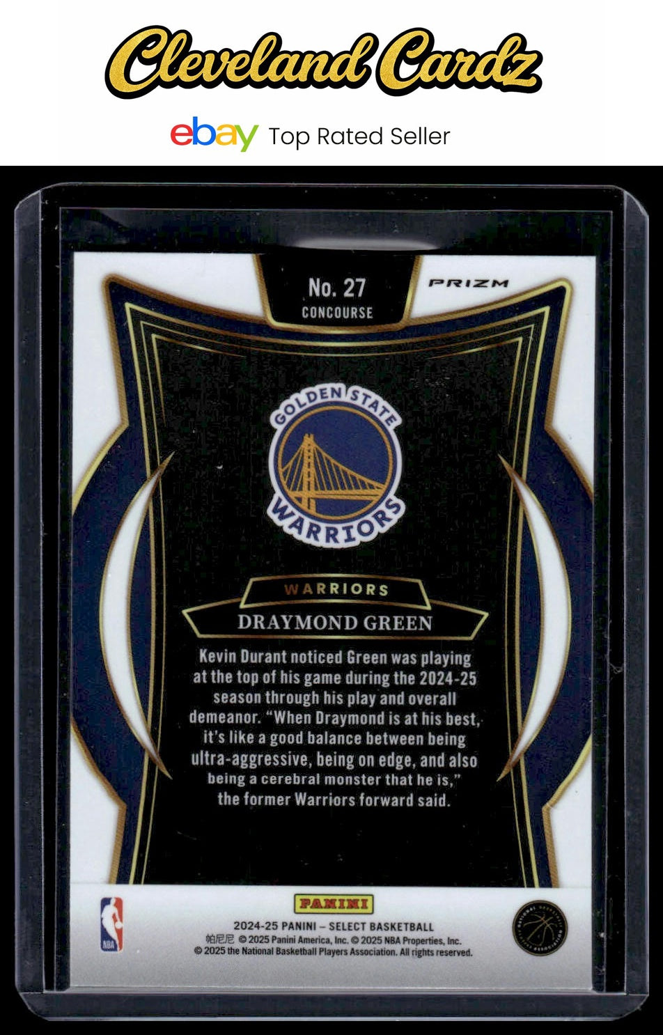 2024-25 Panini Select #27 Draymond Green Orange Flash Prizm