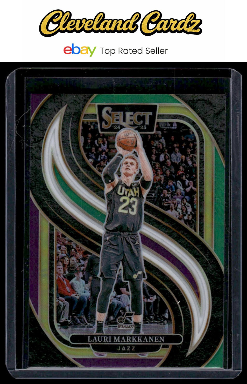 2024-25 Panini Select #136 Lauri Markkanen Green White Purple Prizm