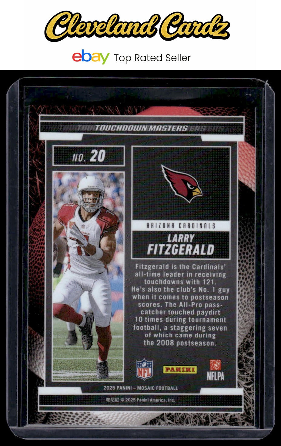 2025 Panini Mosaic #20 Larry Fitzgerald Touchdown Masters