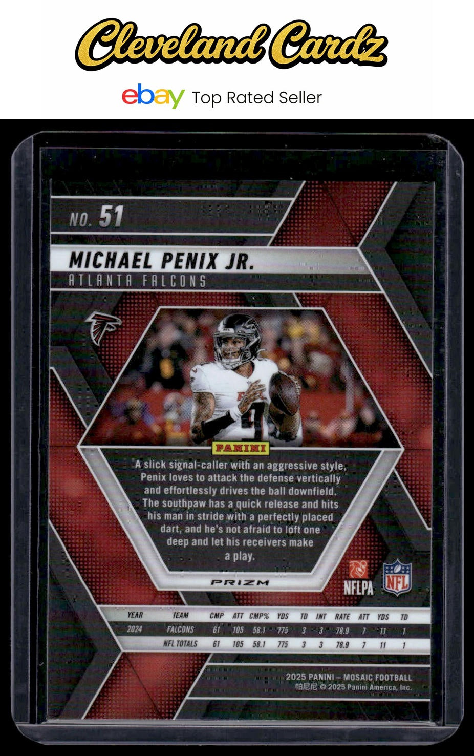 2025 Panini Mosaic #51 Michael Penix Jr. Mosaic
