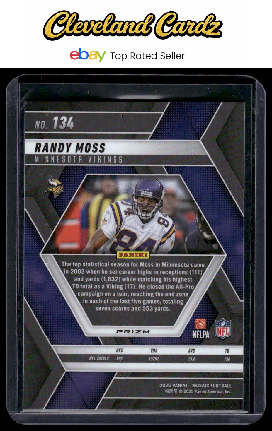 2025 Panini Mosaic #134 Randy Moss Mosaic