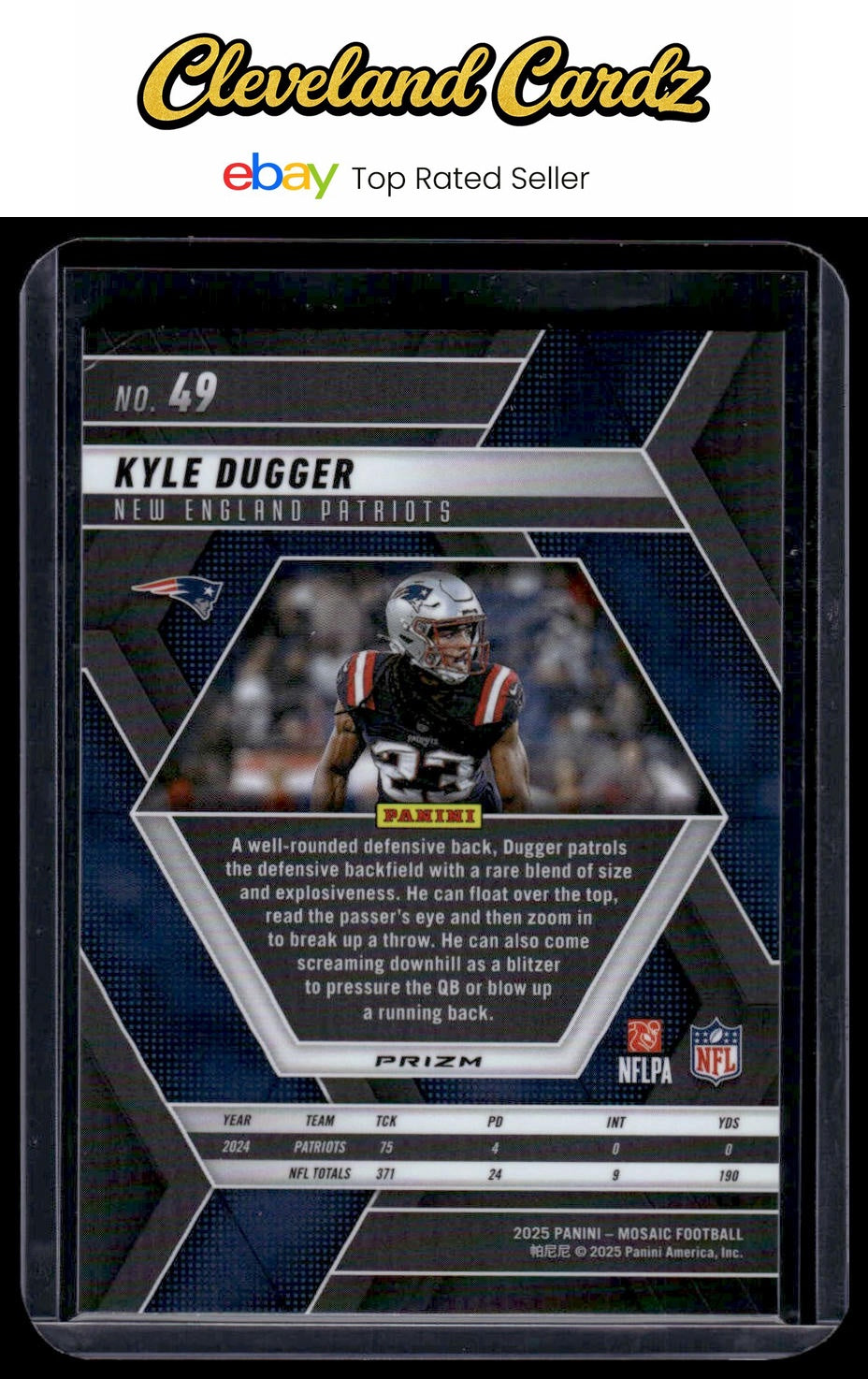 2025 Panini Mosaic #49 Kyle Dugger