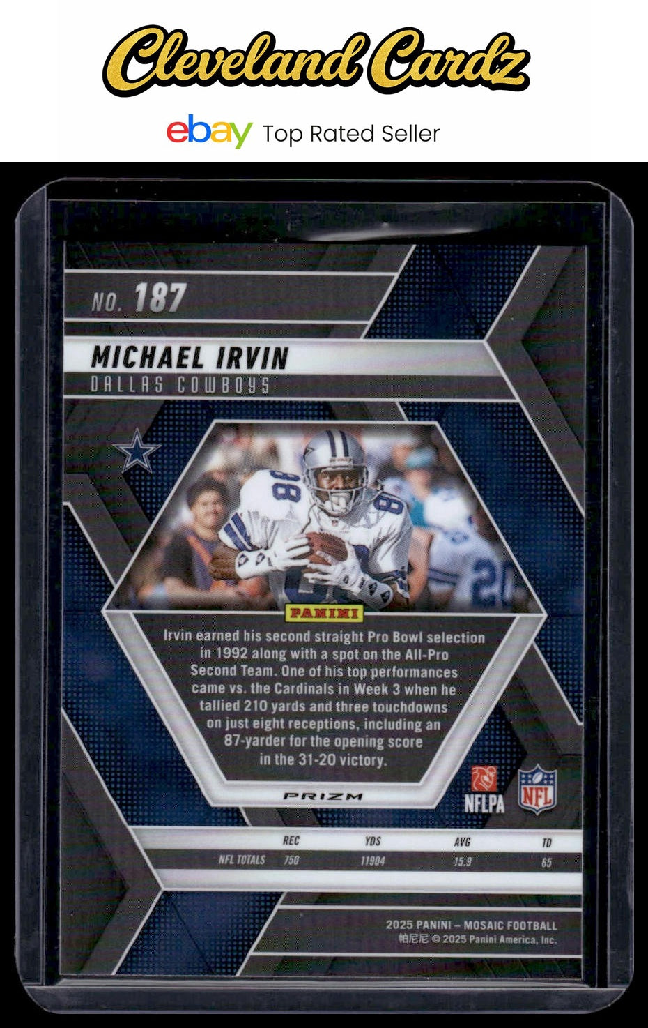 2025 Panini Mosaic #187 Michael Irvin Purple Scope