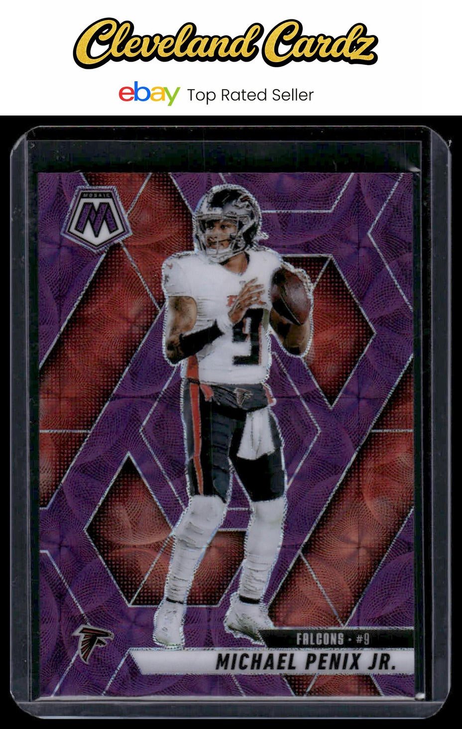 2025 Panini Mosaic #51 Michael Penix Jr. Purple Scope