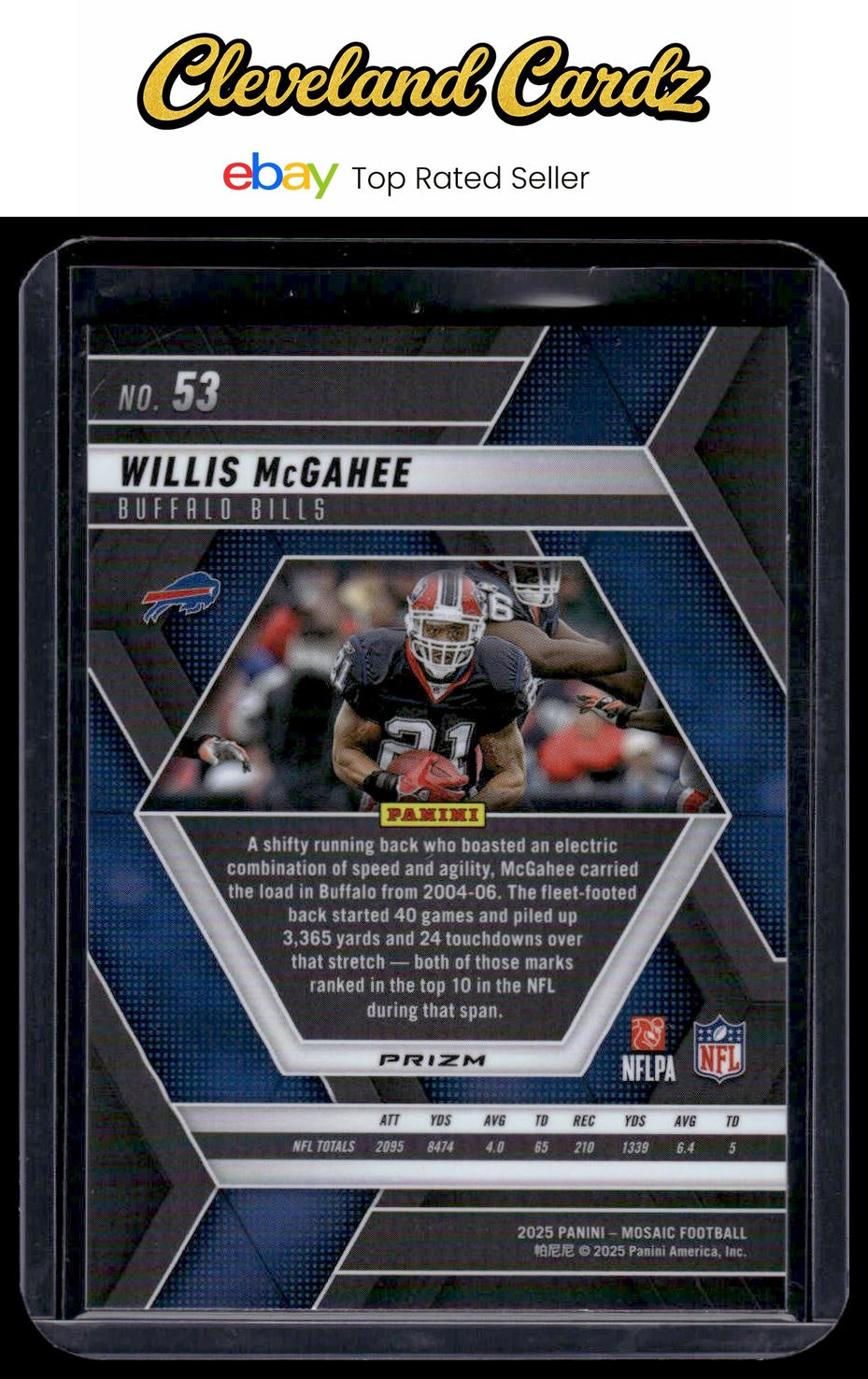 2025 Panini Mosaic #53 Willis McGahee Purple Scope